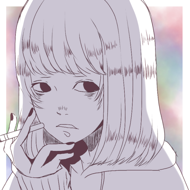 タバコを吸ってる女の人