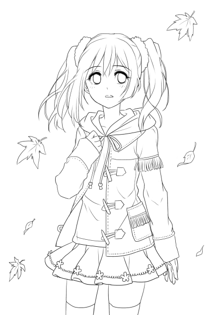 どんぐりイベント報酬にこにー線画