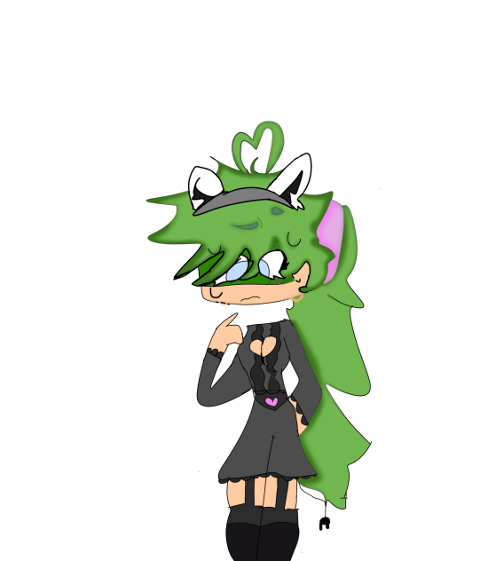 my oc in a made dress