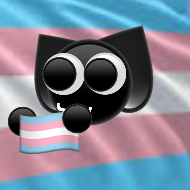 Black cat emoji is trans