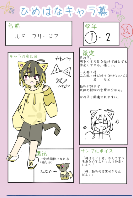 ひめはな　キャラ募集