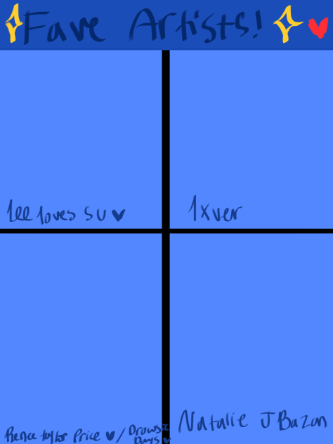 Fave artists!👩🏻‍🎨❤️🤗✨💖