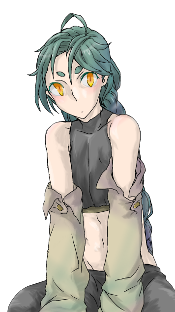 まろ眉みつあみ男子