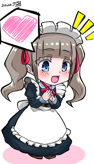 何かを見つけたメイドちゃん