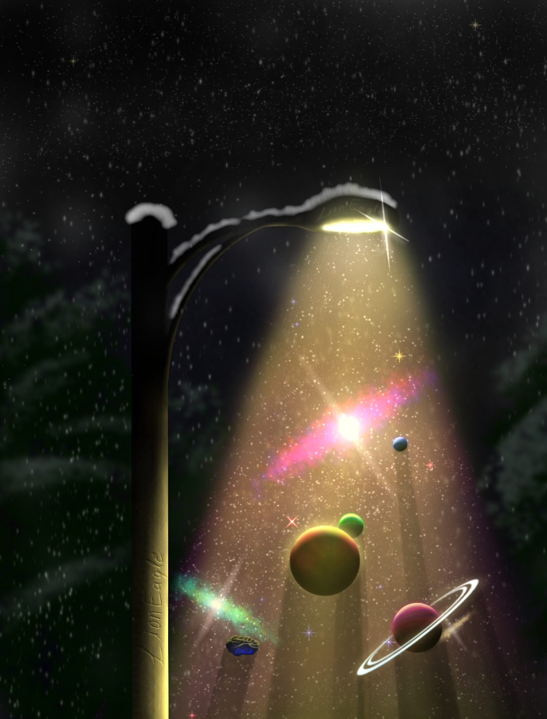 Universe under the Streetlight - ibisPaint