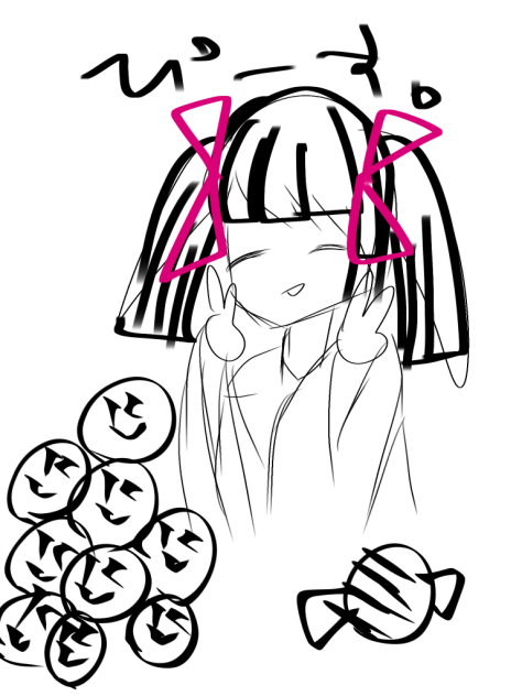 飴と白玉となのなのが並んだやつ