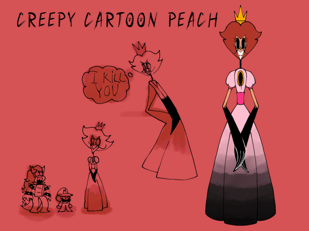 Creepy cartoon Peach