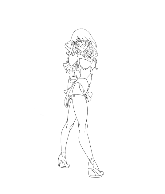 Hero girl coloring page