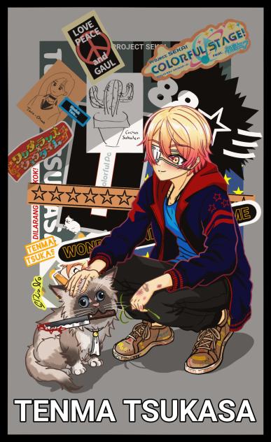 Tenma Tsukasa Sore Eyes & Him Bad Cat