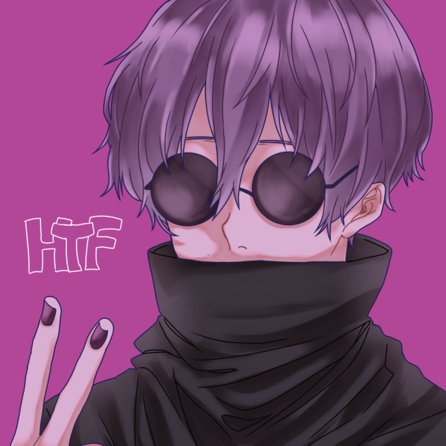 HTFの眼鏡の紫のやつ - ibisPaint