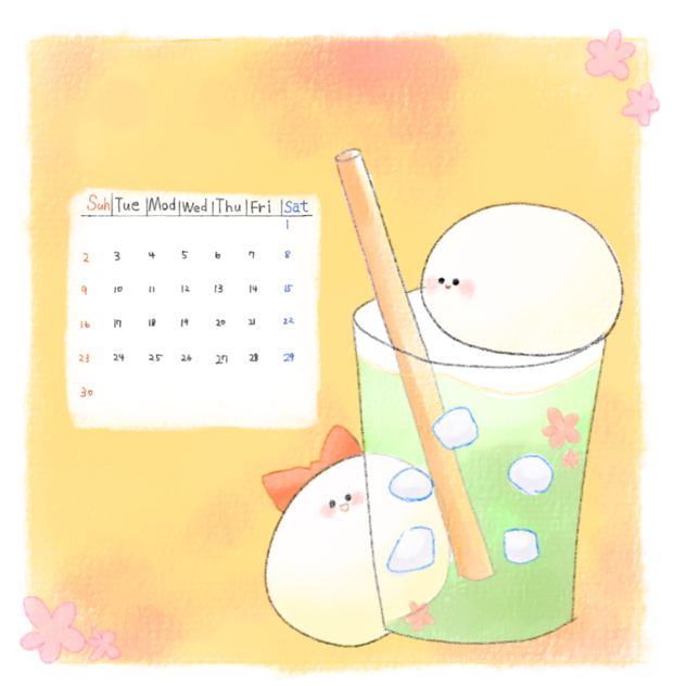 塗り絵お手本&カレンダー