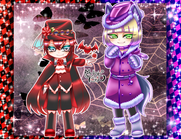 【ツイステハロウィーン】吸血鬼リドル&狼男ルーク