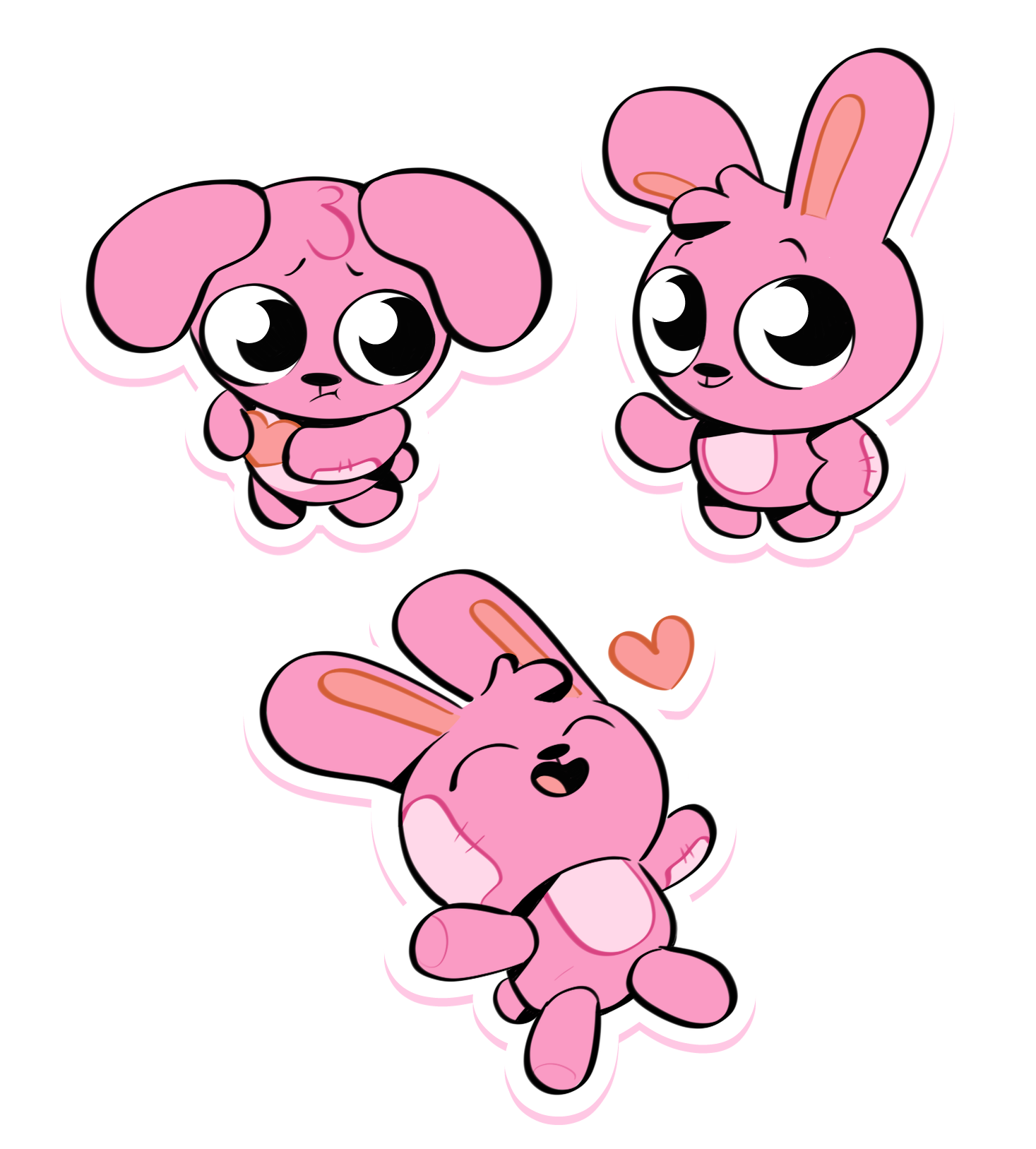 Bunny plush prints v2 - ibisPaint