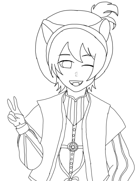 ラギー誕生日記念絵　線画