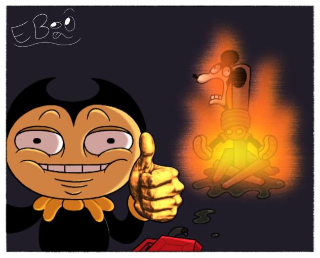 Bendy and mickey having a Good old time