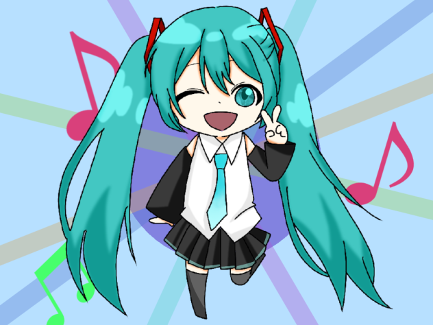 ミクちゃん塗ってみた