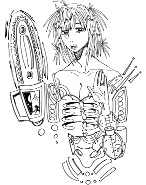 Chainsaw With A Person On It