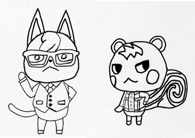 あつ森塗り絵【ジュン＆ジャック】3