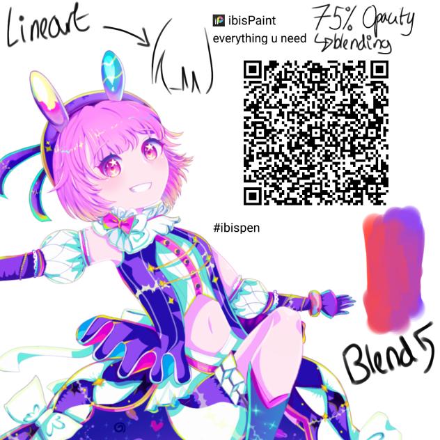 Rendering and lineart blending brush ☆