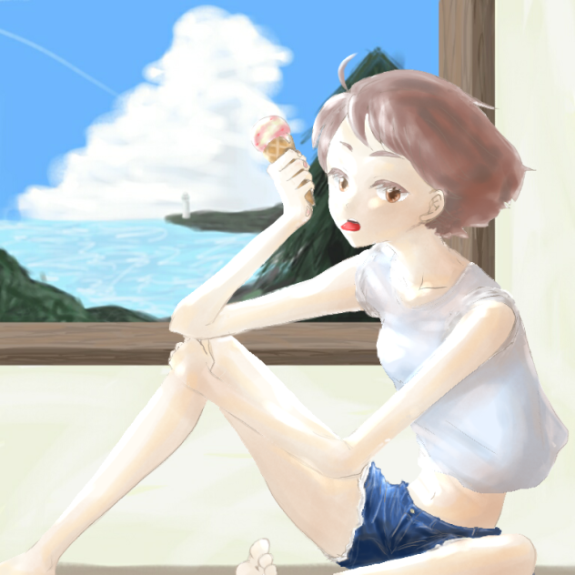 【塗った】アイス【溶けた】