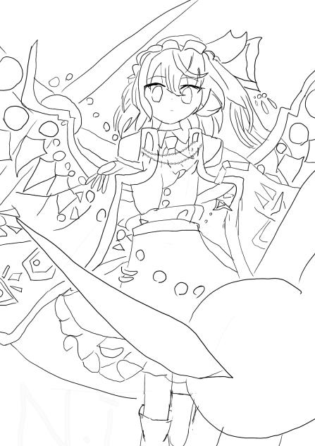 フランドール・スカーレット塗り絵