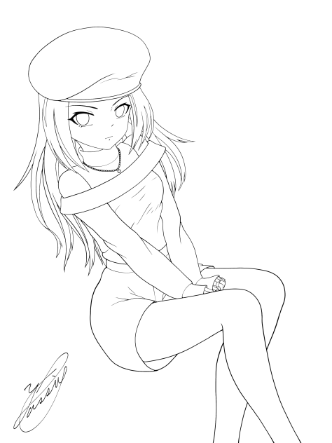 Secret thoughts（線画）