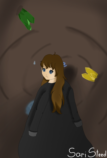 girl in cave