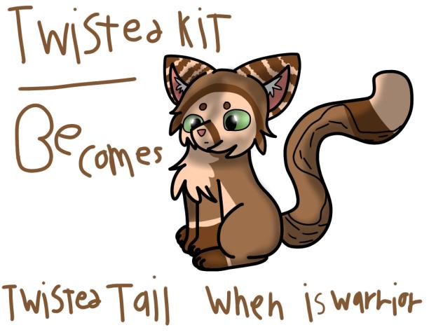 Warrior Cats. TwistedKit-TwistedTail.