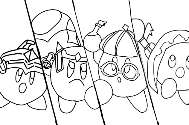 カービイハンターズ線画