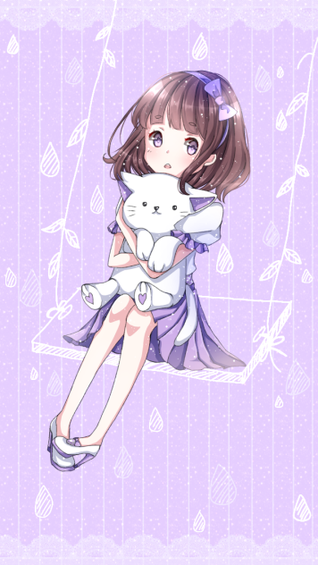 線画💜塗ってみた