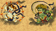 【ドット絵】風神雷神図屏風