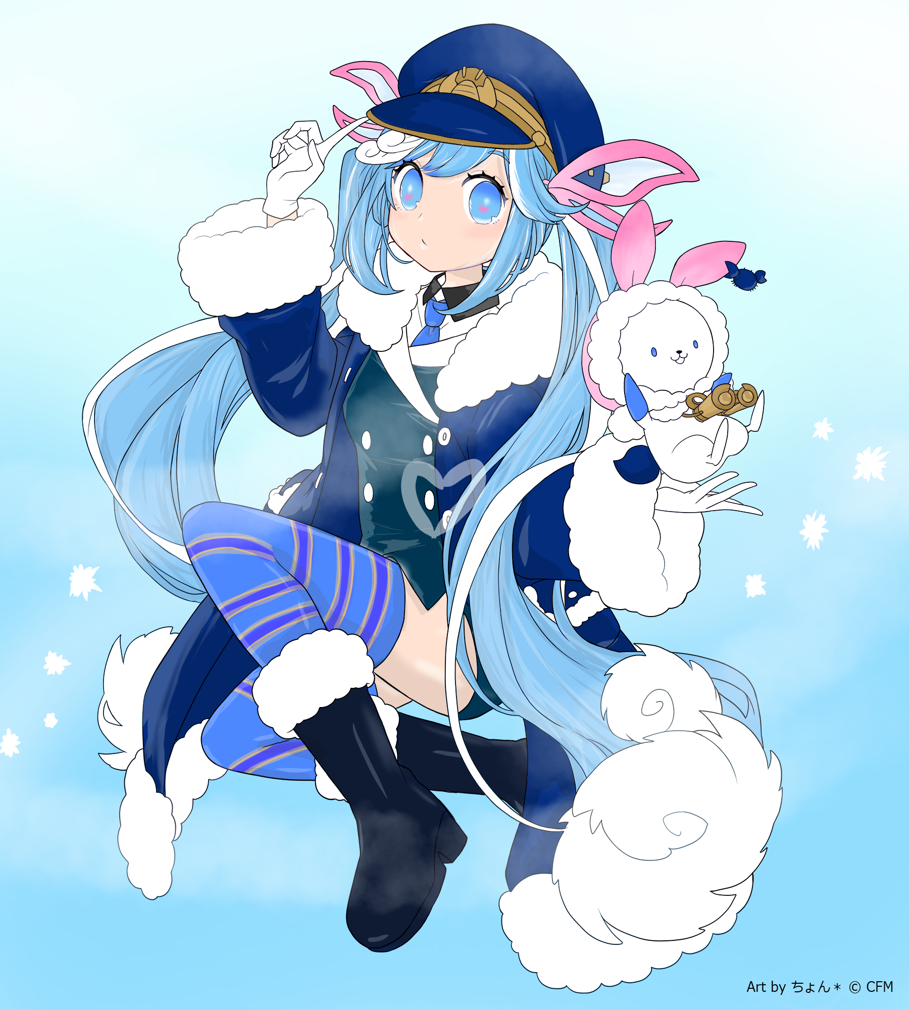 塗りマス ちょん さん線画 Ibispaint