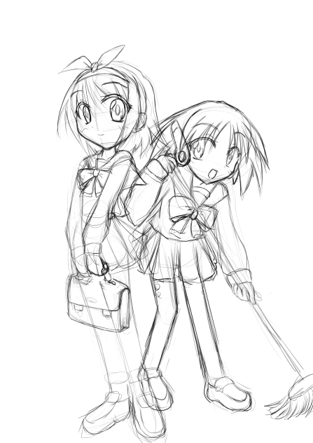 【ToHeart】あかりとマルチらくがき