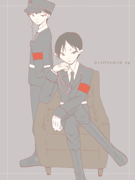 鬼白ワンドロ  軍服