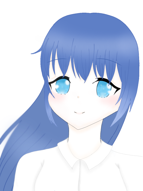 青髪の女の子