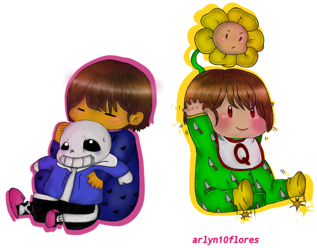 chibi bebes chara y frisk