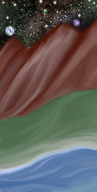 Mountains at night