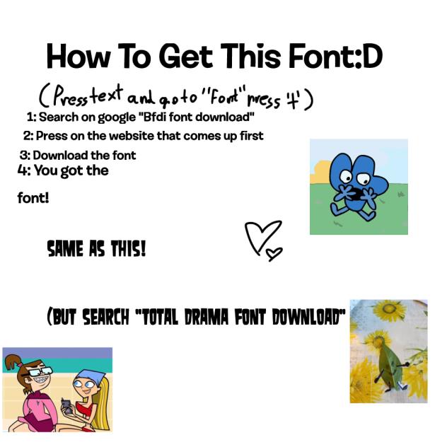 td and bfdi font