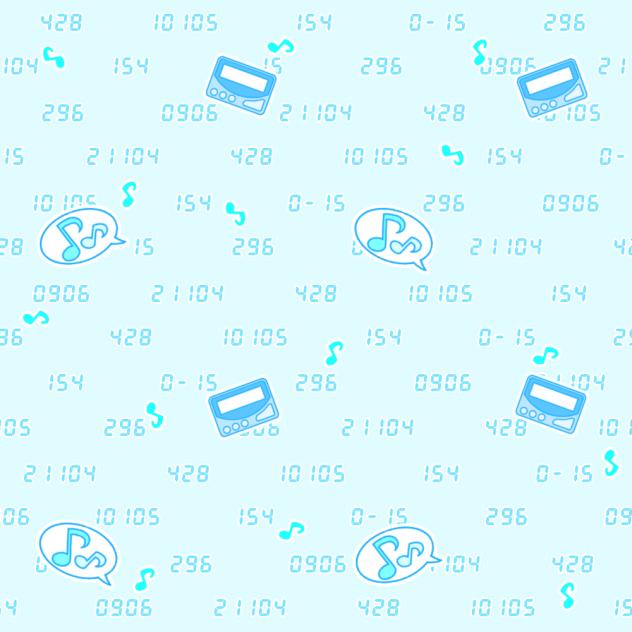 ポケベル文字背景(お出掛け編)