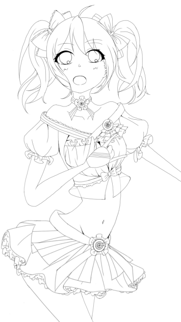 テケさん 線画にしましたよ〜