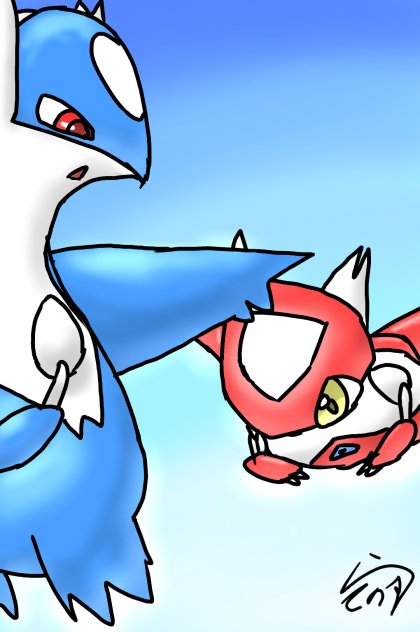 ラティオスとラティアス Ibispaint