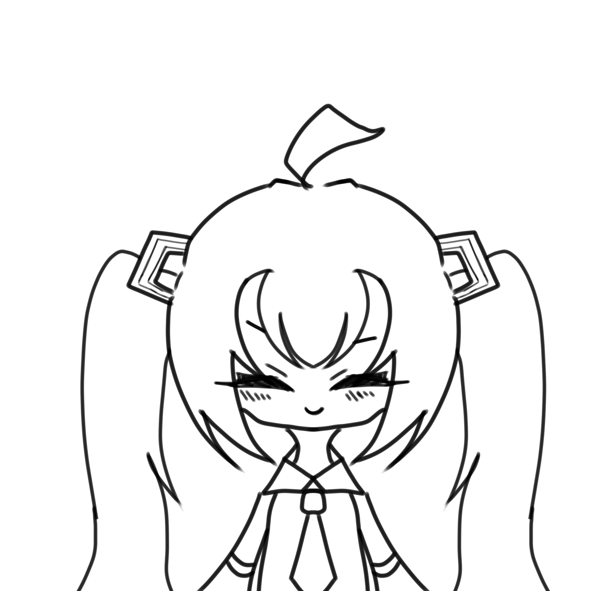 あなたのために 線画 三ツ川ミツイラストメイキング4 | 本作業①下描き/線画/下塗り