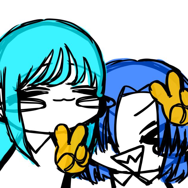 友達と私(ラフ)