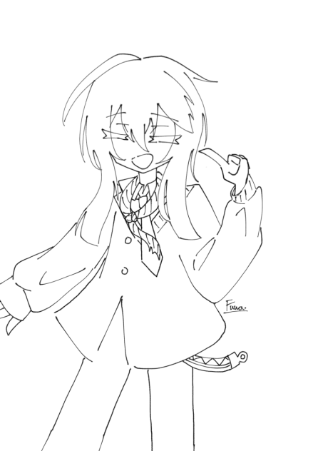 オリキャラ線画