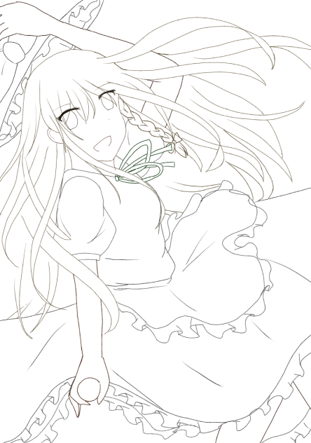 魔理沙線画