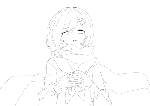 アヤノ　線画