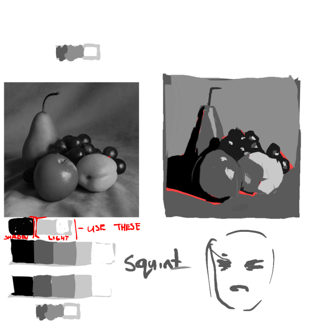 PAINTING PRACTICE- VALUE SEPARATION