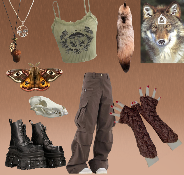 Timber wolf therian outfit