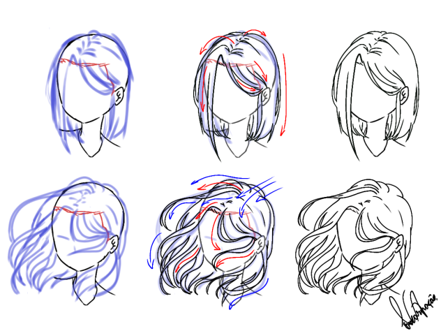 Tutorial cabelo feminino - ibisPaint
