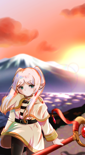 夕焼けのフリーレン